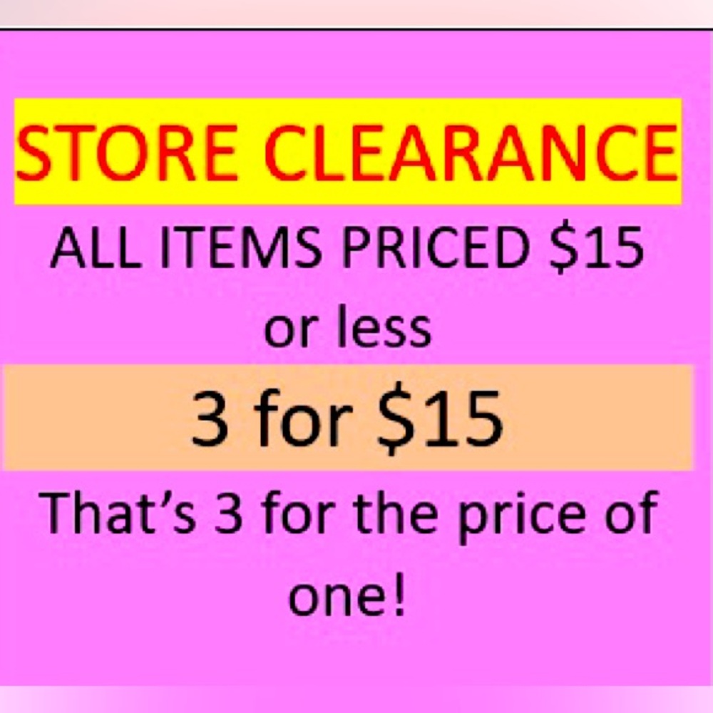 3 for $15
